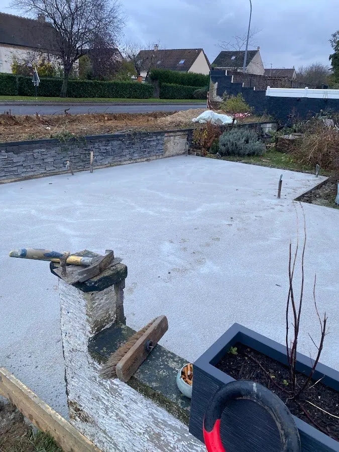 Coulage d'une dalle béton à Roissy-en-Brie